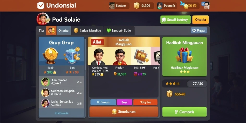 Event mingguan dengan hadiah menarik.